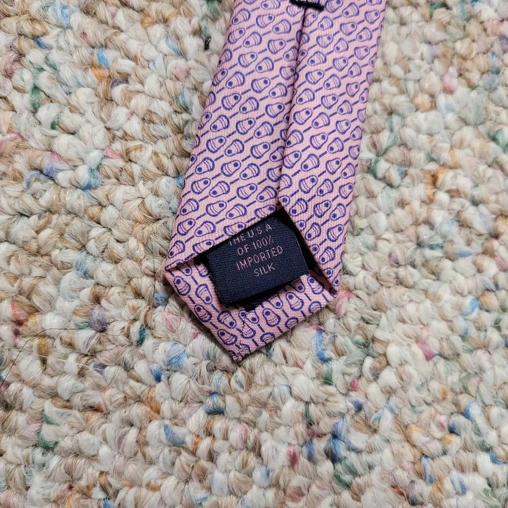 Vineyard Vines Lacrosse Stick Tie Boys OS Pink Preppy Silk Necktie Dressy